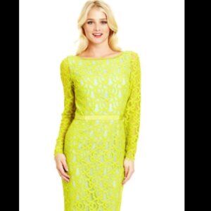 Nine West Lime green long sleeve green dress size 14 NWT